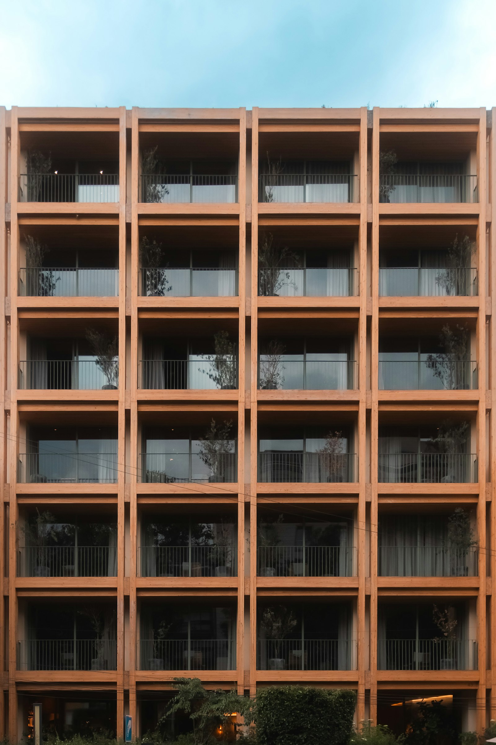 Modern residential building in Mexico City